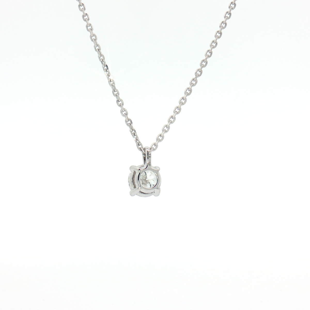 Lab Diamond 0.50ct Brilliant-Cut 9ct White Gold Pendant