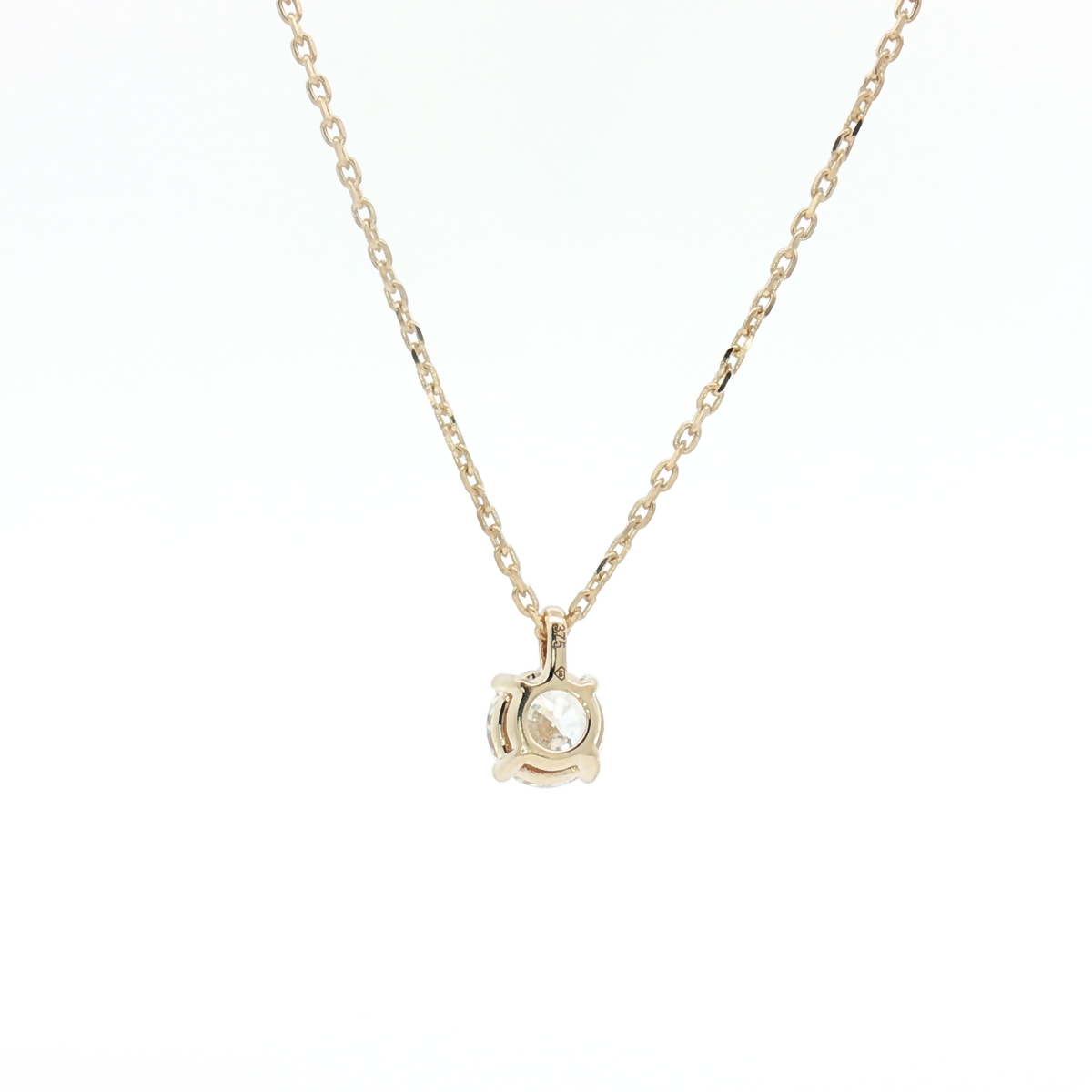 Lab Diamond 0.50ct Brilliant-Cut 9ct Yellow Gold Pendant
