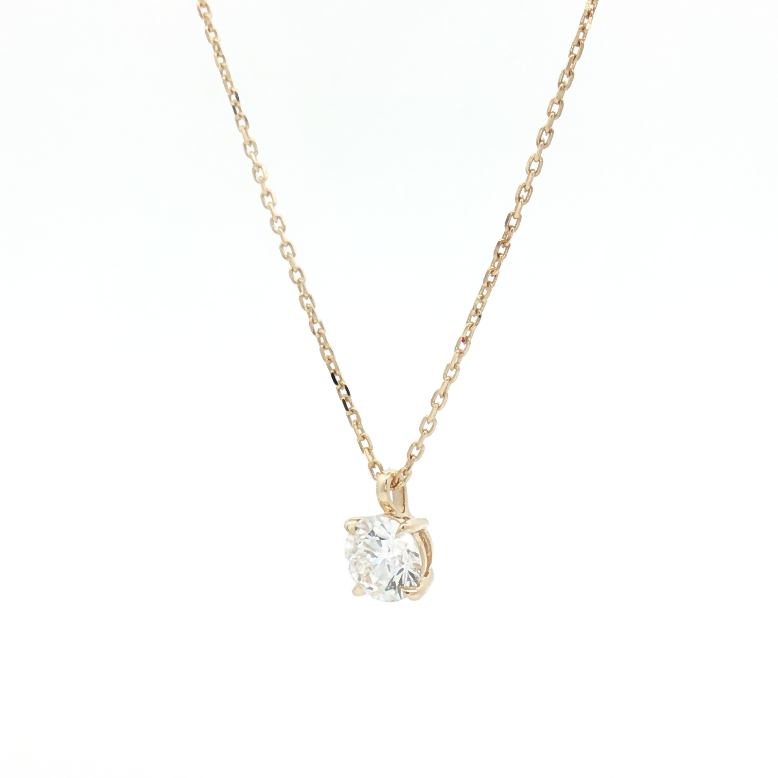 Lab Diamond 0.75ct Brilliant-Cut 9ct Yellow Gold Pendant