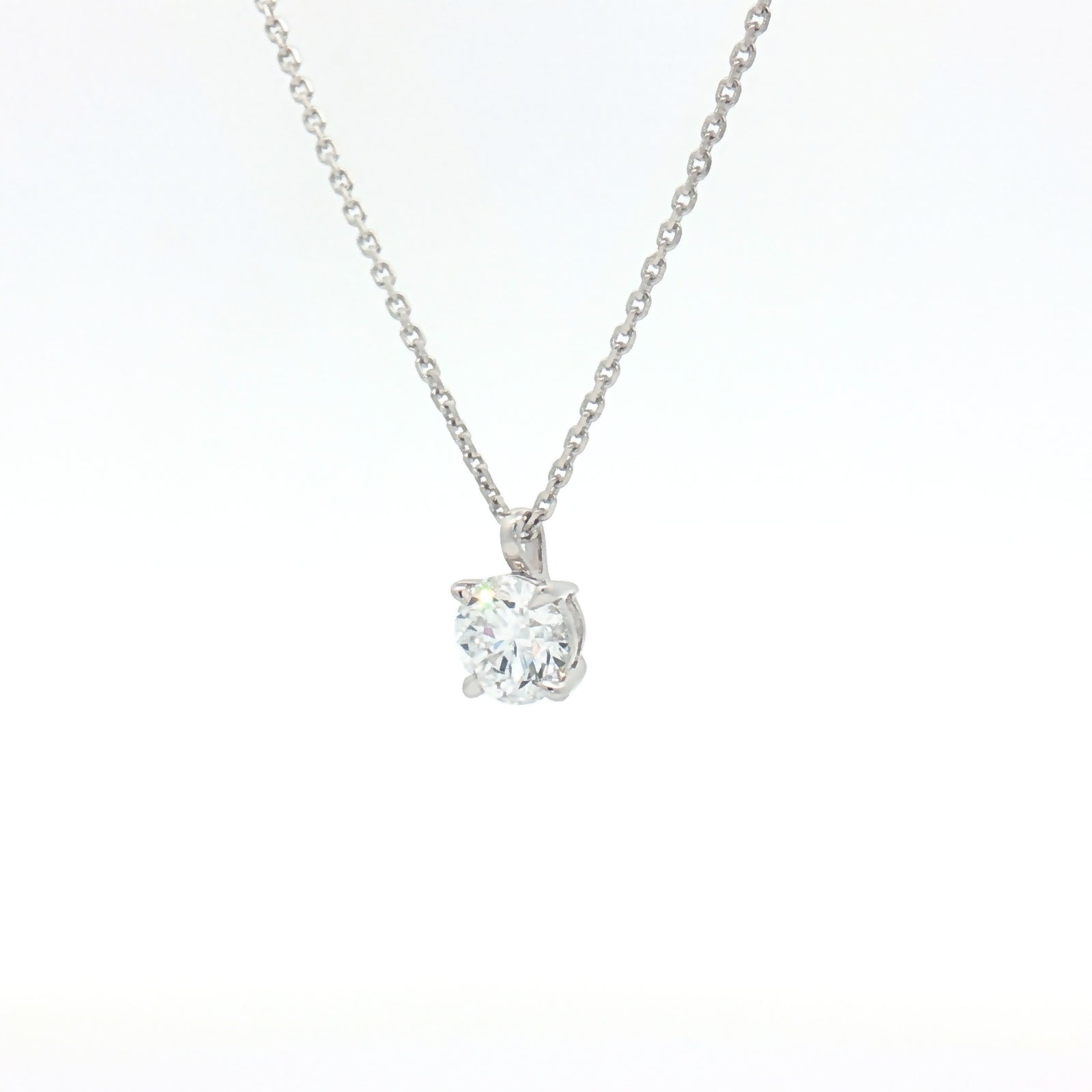 Lab Diamond 0.75ct Brilliant-cut 9ct White Gold Pendant
