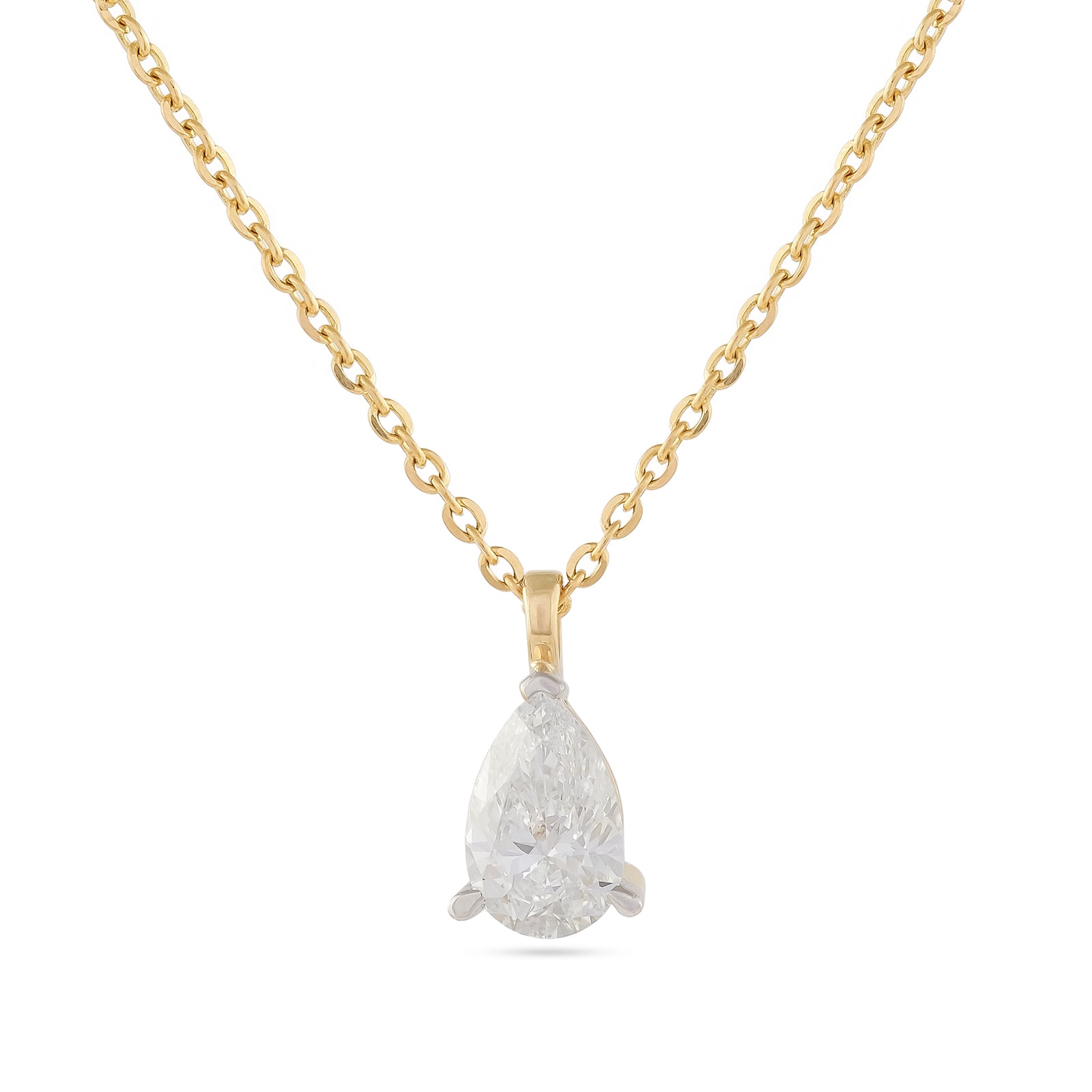 Lab Diamond 1.02ct Pear-Cut Pendant