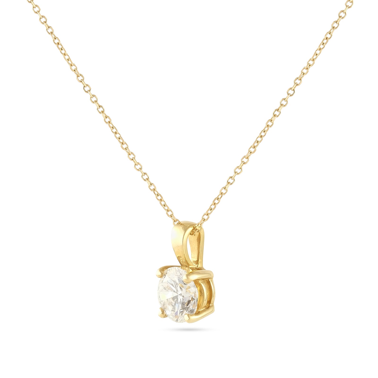Lab Diamond 1.50ct Brilliant-Cut 18ct Yellow Gold Pendant