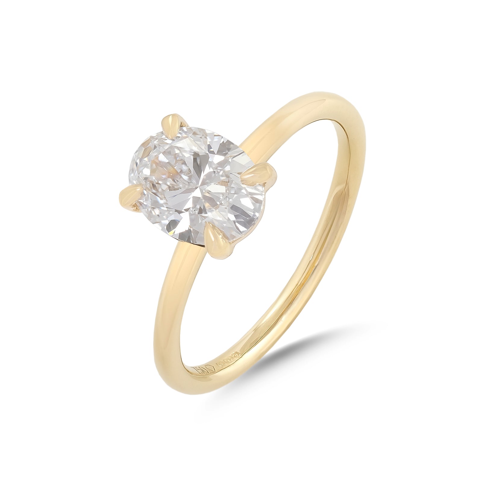 Lab Diamond 1.50ct Oval-Cut Solitaire Engagement Ring