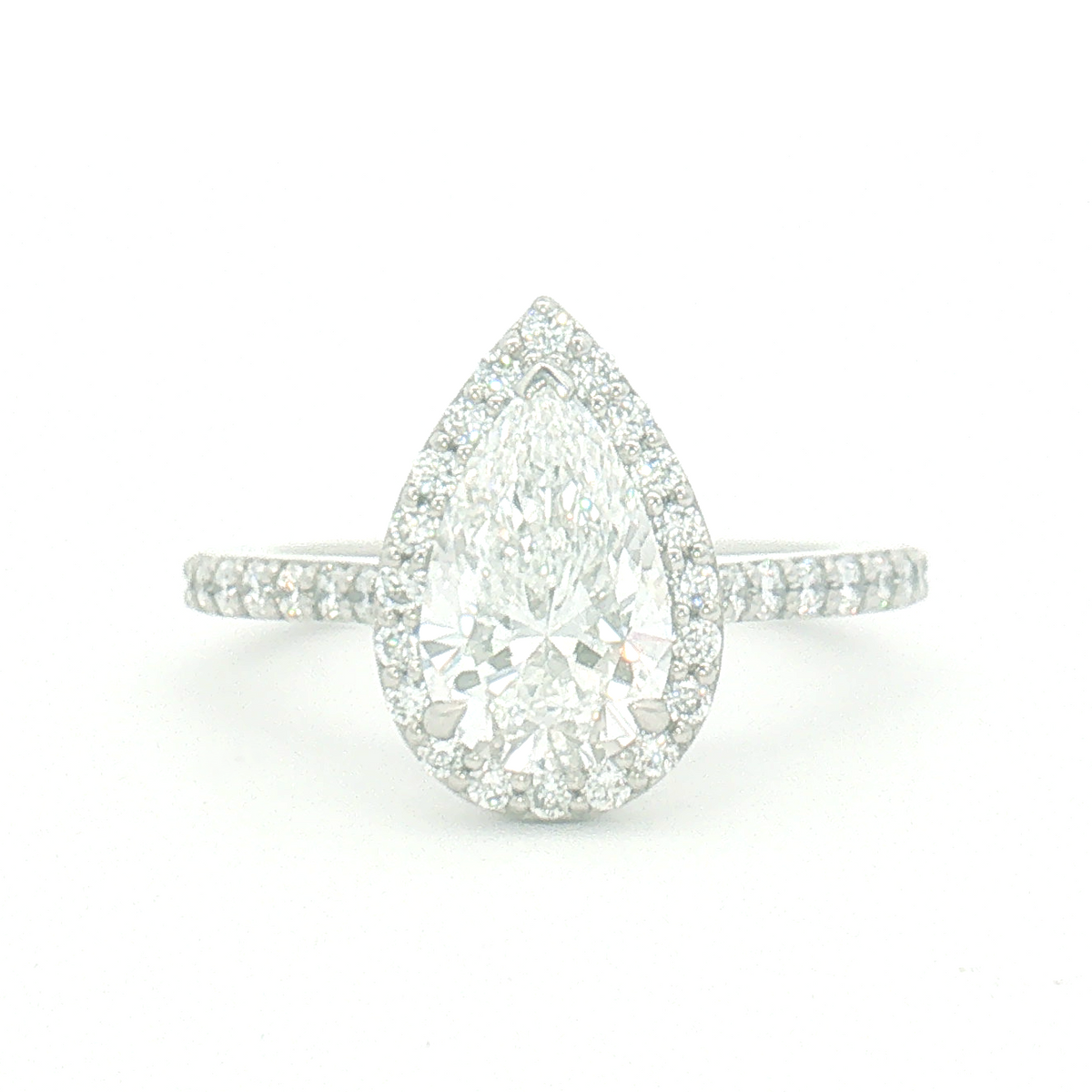 Lab Diamond 1.50ct Pear-cut Engagement Ring
