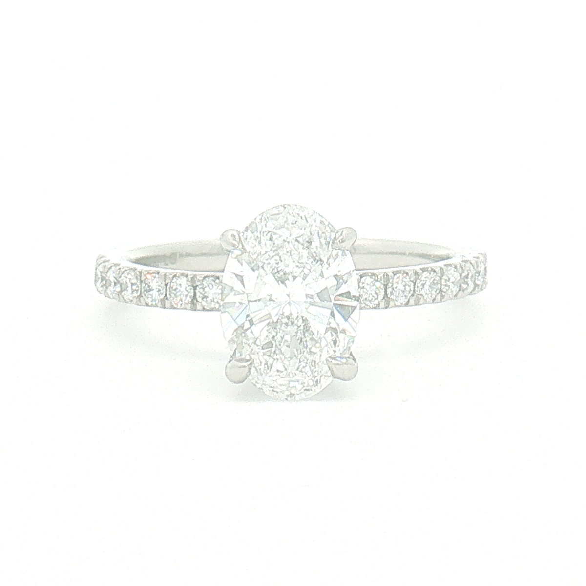 Lab Diamond 1.51ct Oval-cut Engagement Ring
