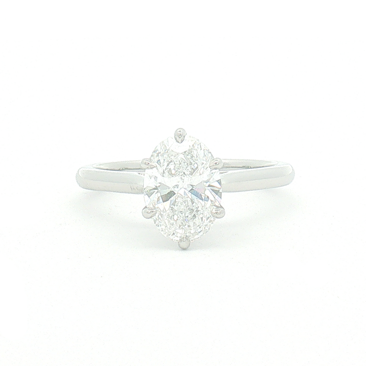 Lab Diamond 1.52ct Oval-cut Engagement Ring
