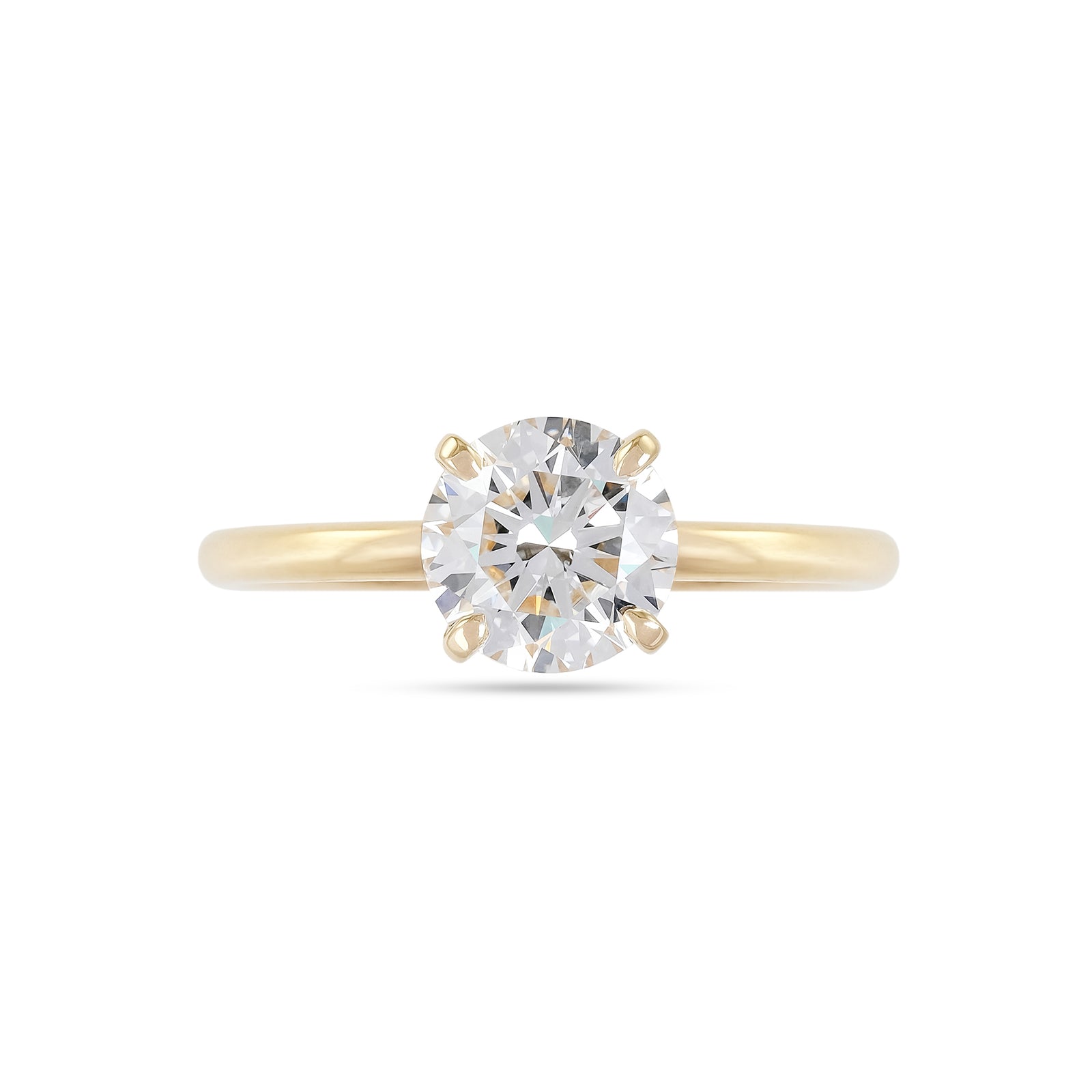 Lab Diamond 1.60ct Brilliant-Cut Solitaire 18ct Yellow Gold Engagement Ring
