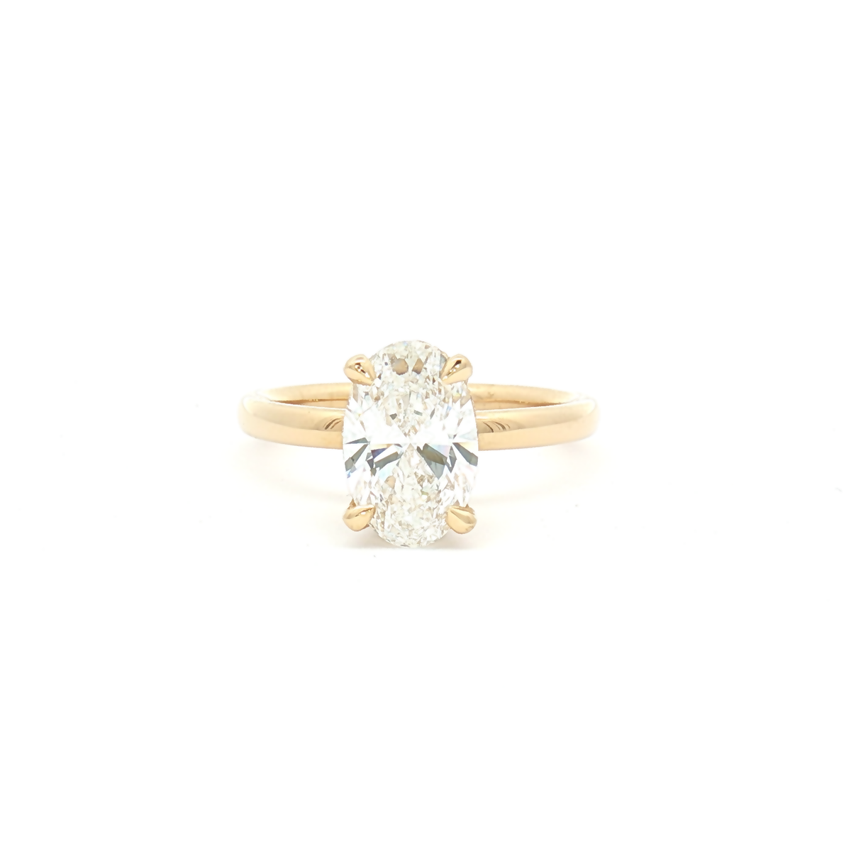 Lab Diamond 1.80ct Oval-cut Solitaire Engagement Ring