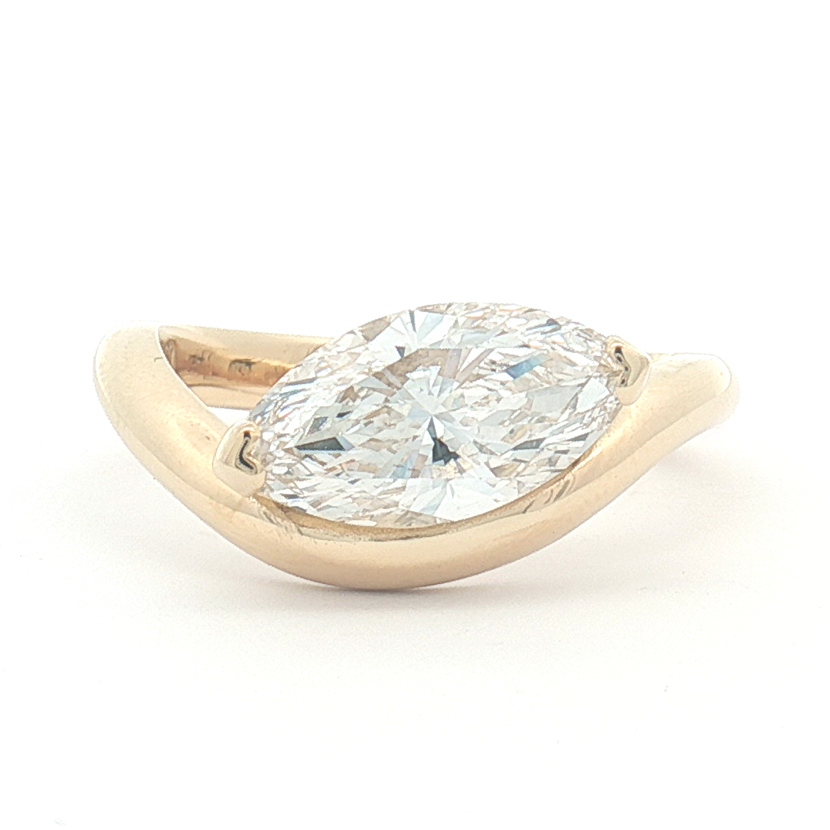 Lab Diamond 2.00ct Marquise-cut Engagement Ring