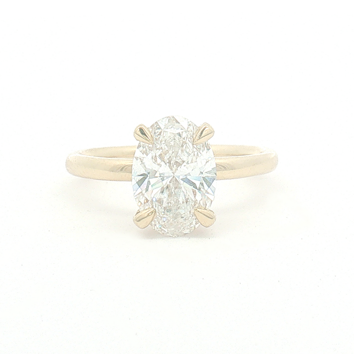 Lab Diamond 2.00ct Oval-cut 18ct Yellow Gold Engagement Ring