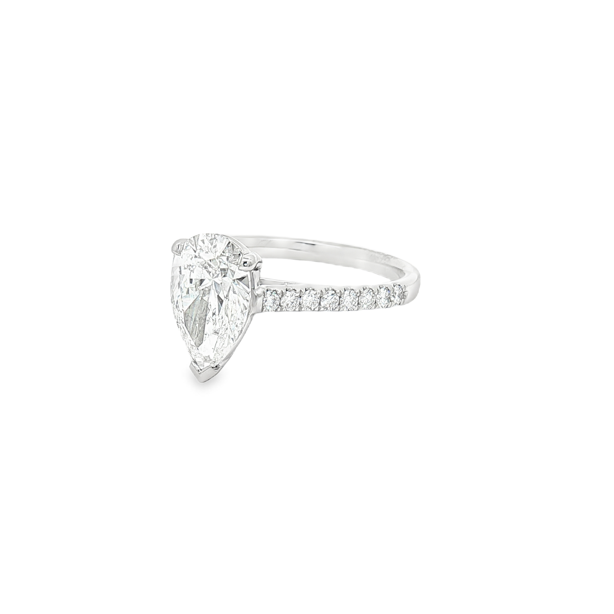 Lab Diamond 2.01ct Pear-Cut Engagement Ring