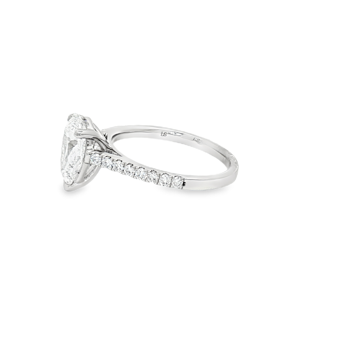 Lab Diamond 2.01ct Pear-Cut Engagement Ring