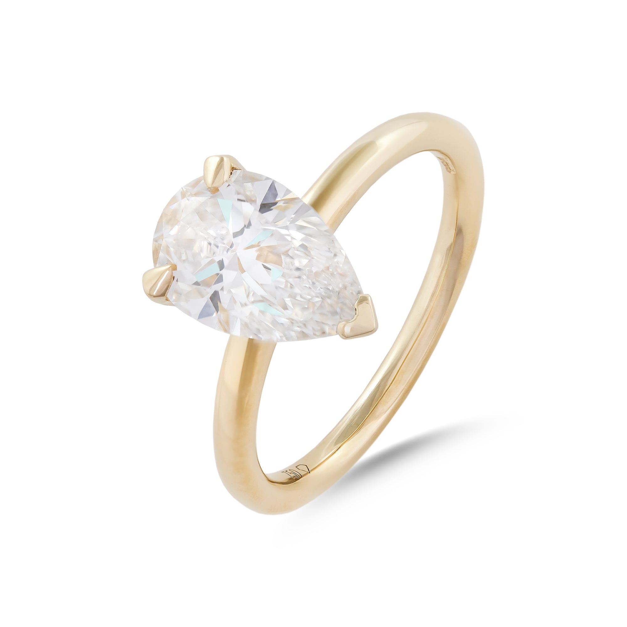 Lab Diamond 2.01ct Pear-Cut Solitaire Engagement Ring