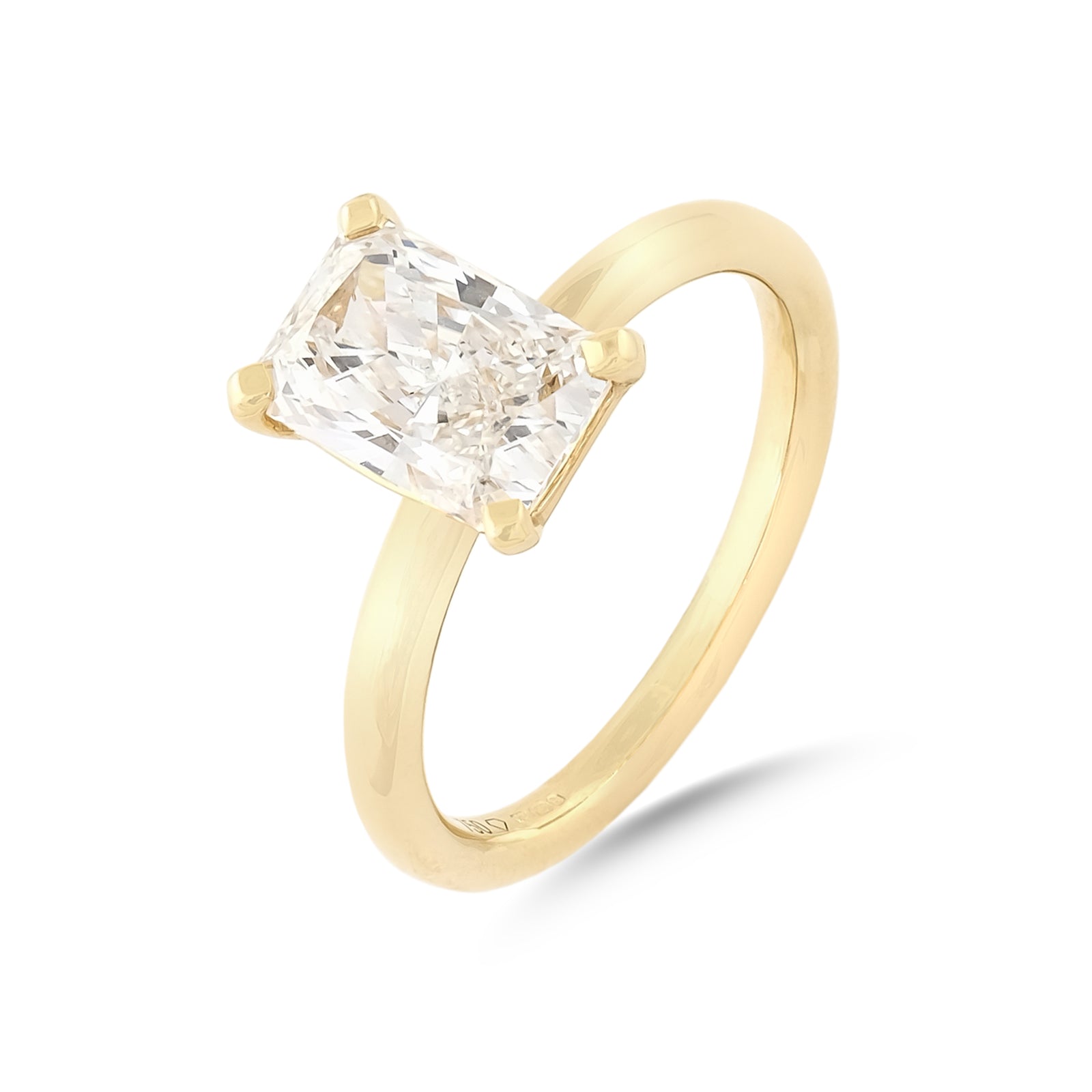 Lab Diamond 2.02ct Radiant-Cut Engagement Ring