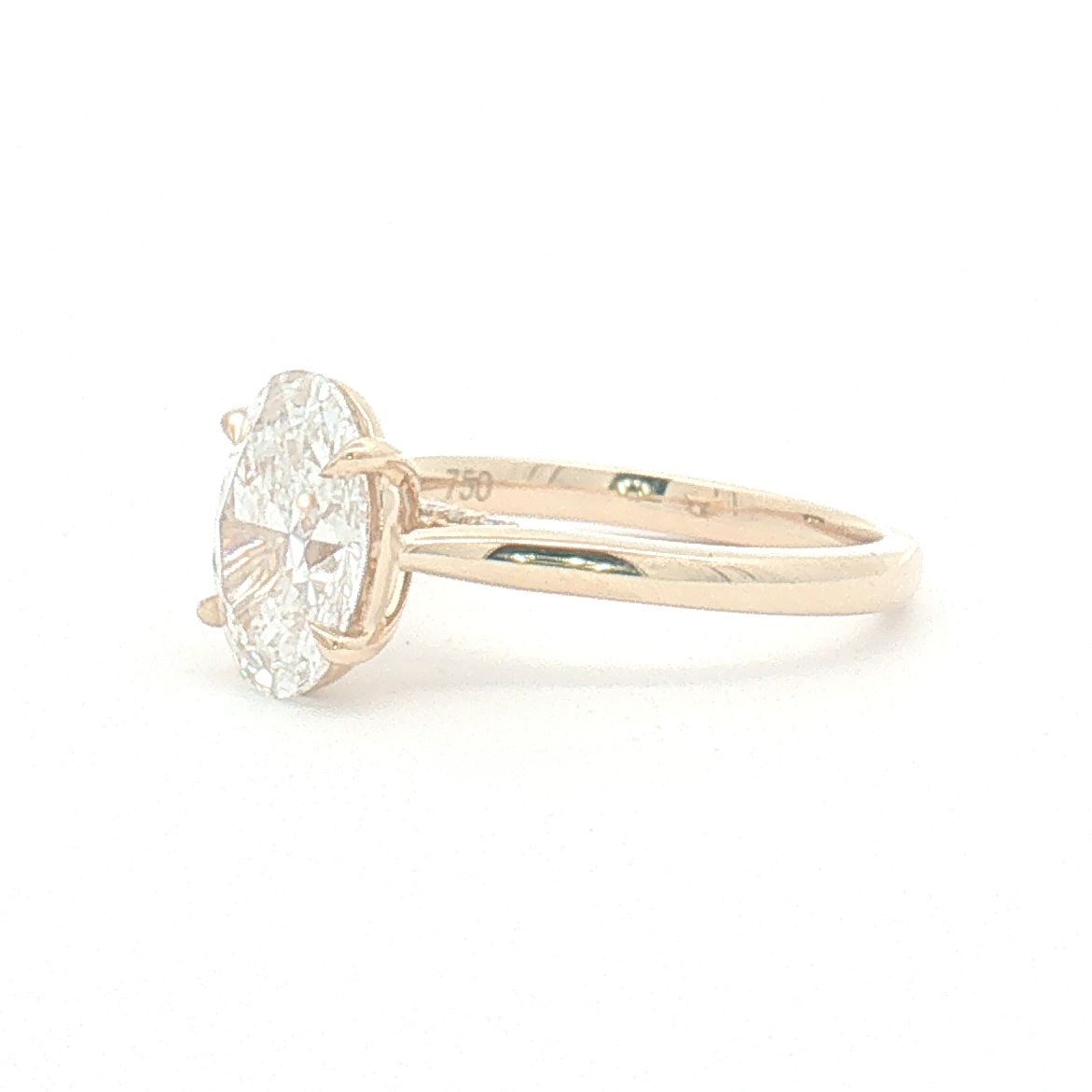 Lab Diamond 2.08ct Oval-cut Engagement Ring