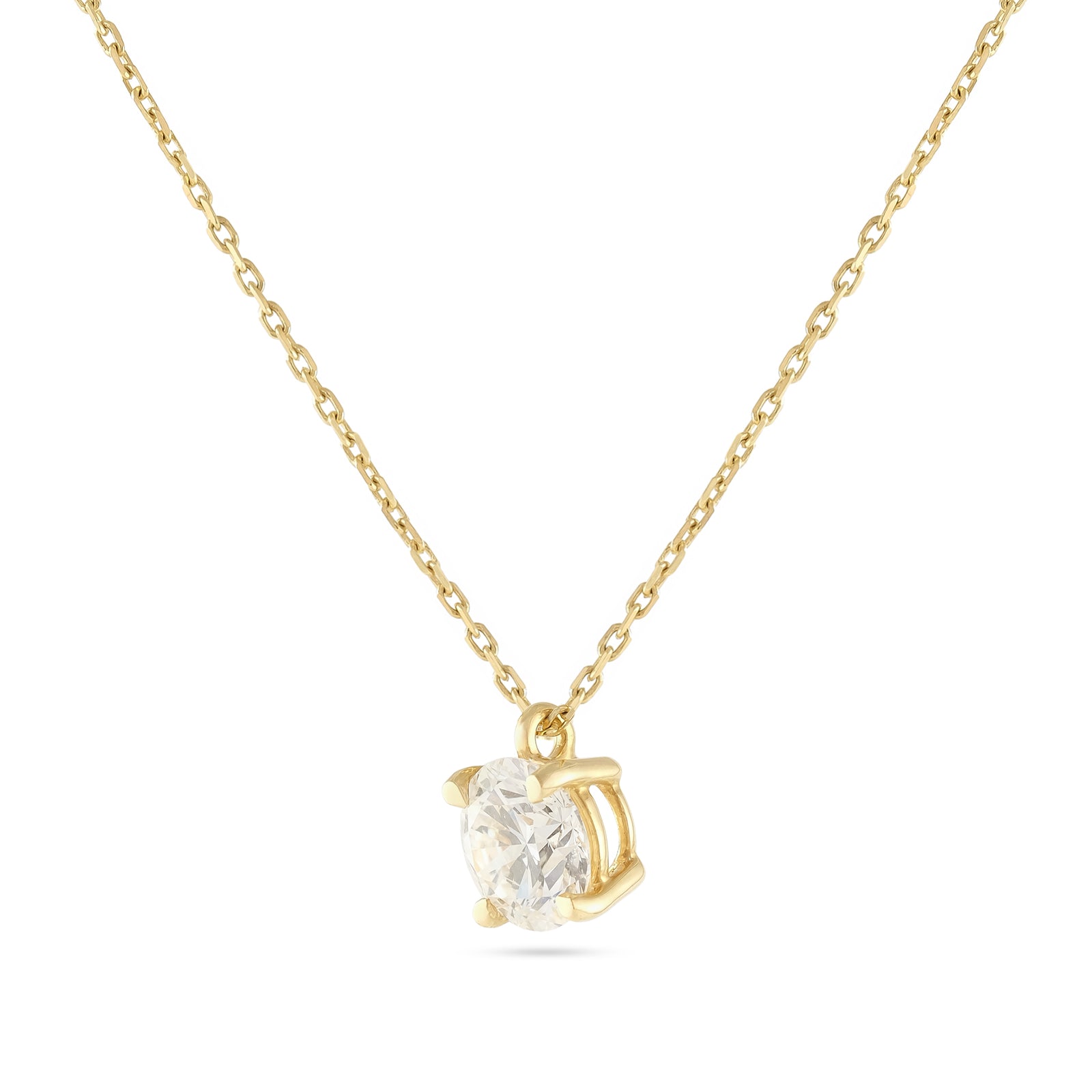 Lab Diamond 2.09ct Brilliant-Cut 18ct Yellow Gold Pendant