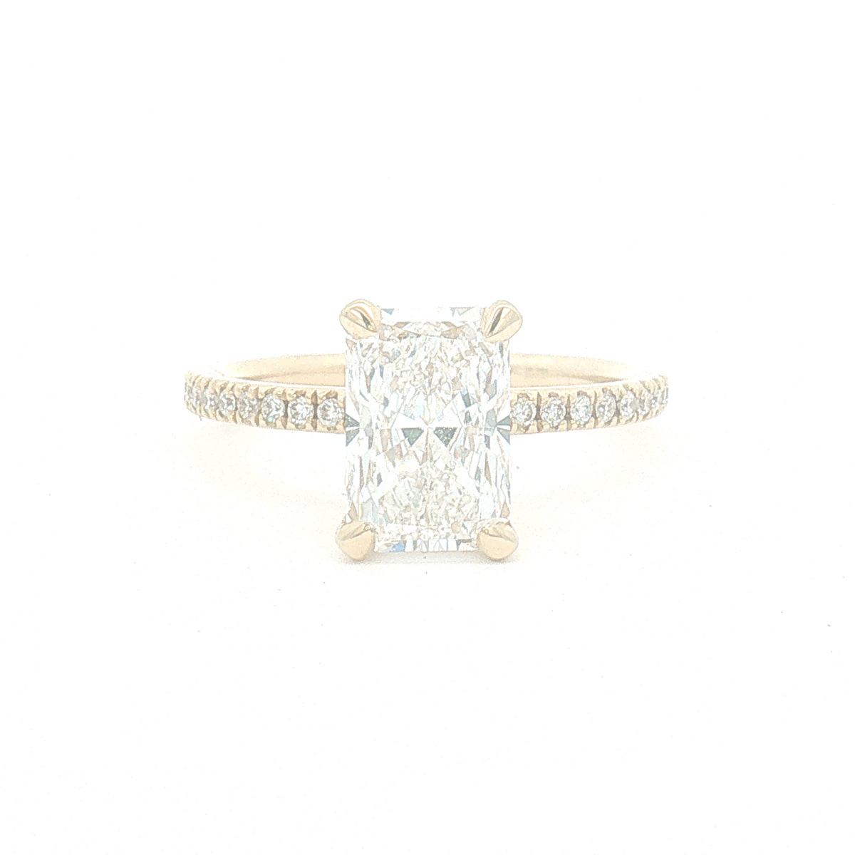 Lab Diamond 2.13ct Radiant-cut Engagement Ring