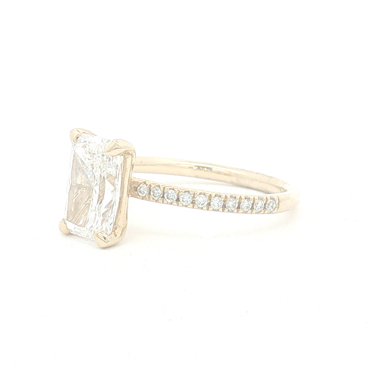 Lab Diamond 2.13ct Radiant-cut Engagement Ring
