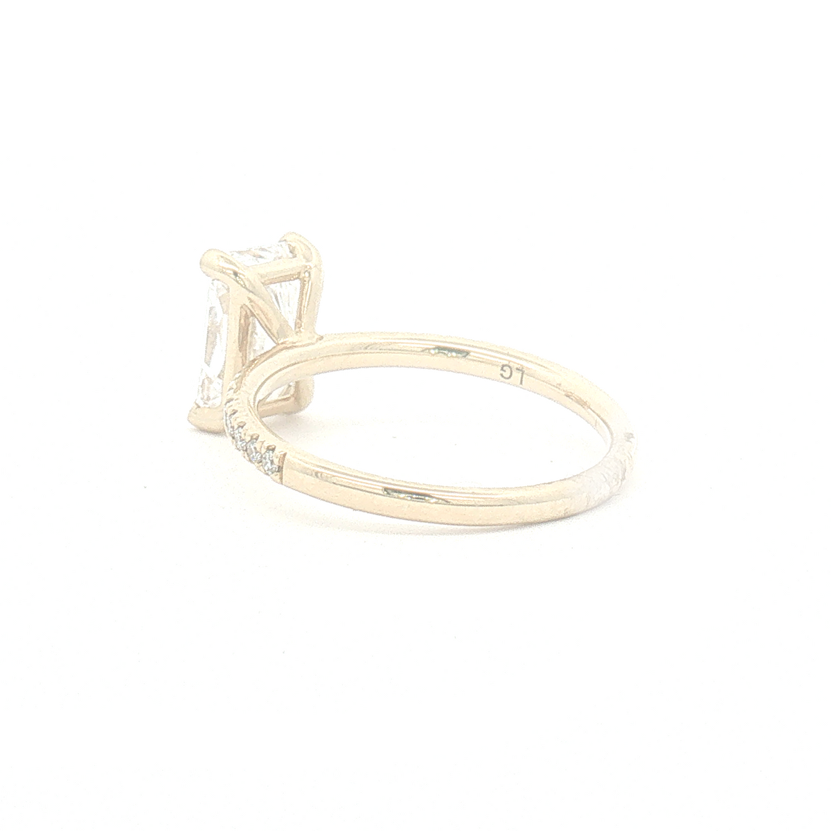 Lab Diamond 2.13ct Radiant-cut Engagement Ring