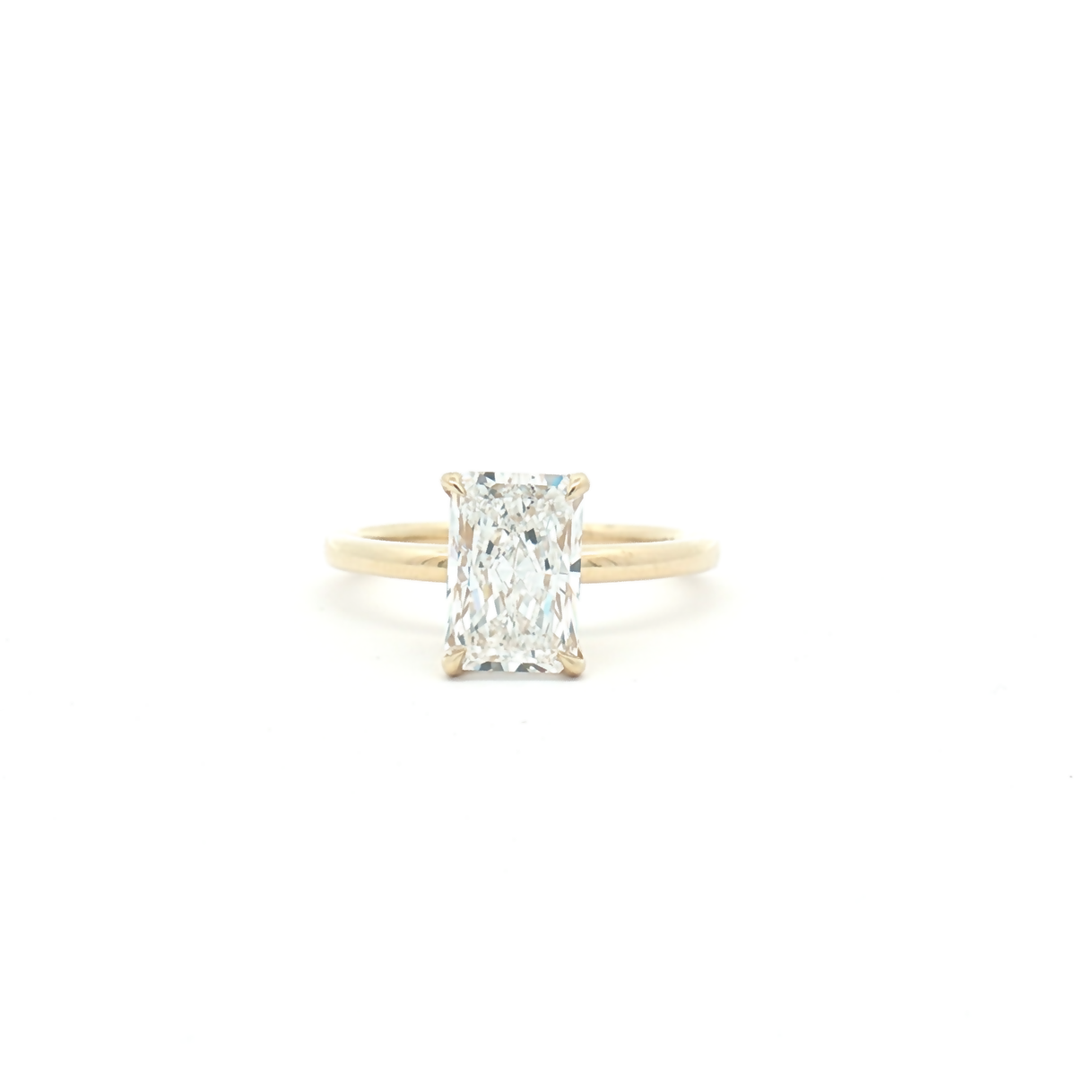 Lab Diamond 2.14ct Radiant-Cut Engagement Ring