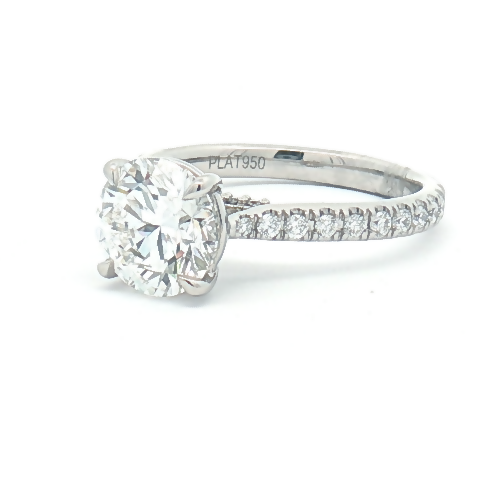 Lab Diamond 2.48ct Brilliant-cut Platinum Engagement Ring