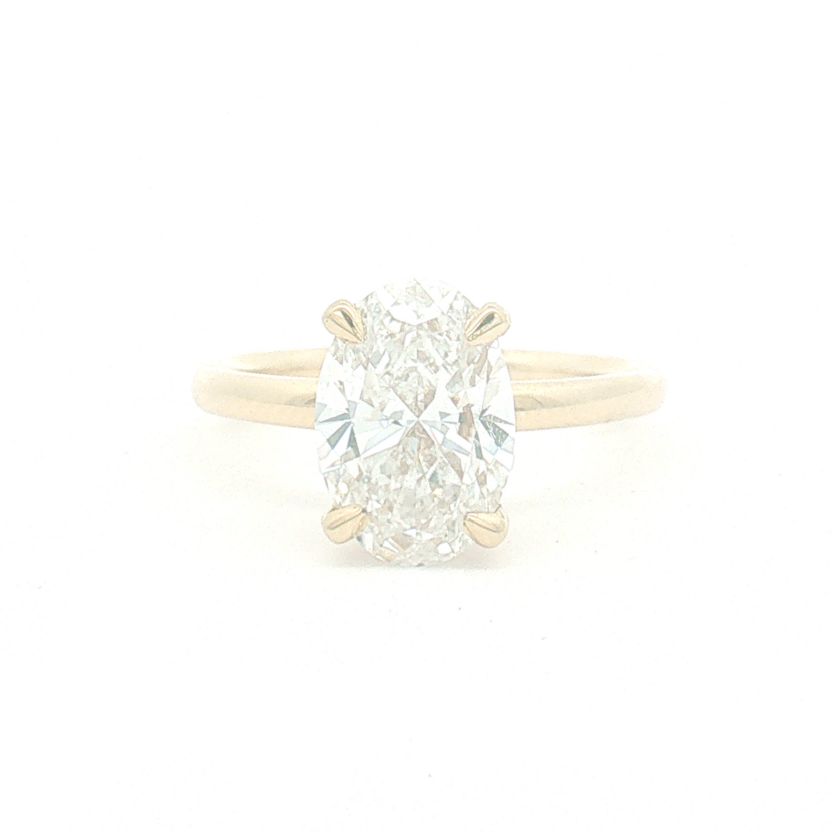 Lab Diamond 2.50ct Oval-cut 18ct Yellow Gold Engagement Ring