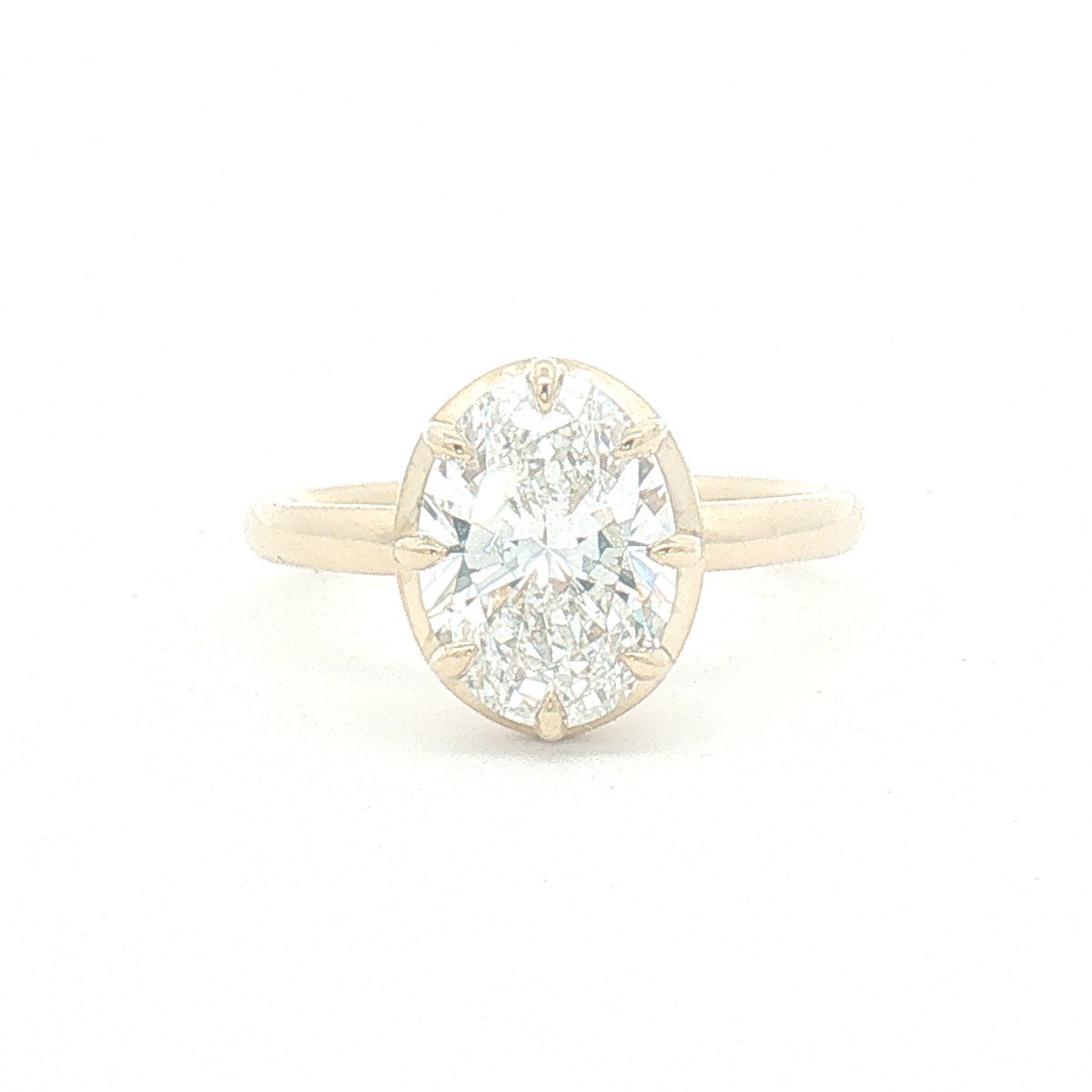 Lab Diamond 2.50ct Oval-cut Edwardian Claw setting