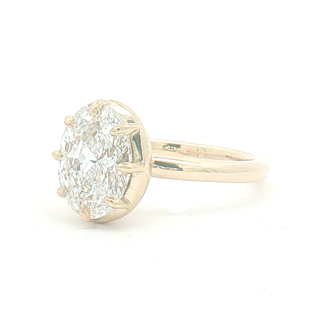 Lab Diamond 2.50ct Oval-cut Edwardian Claw setting