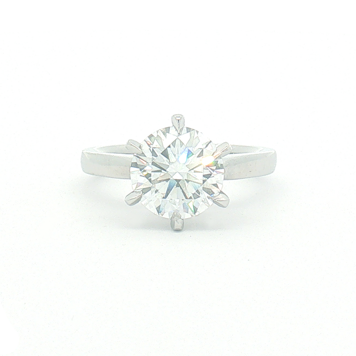 Lab Diamond 2.50ct Round Brilliant-cut Engagement Ring