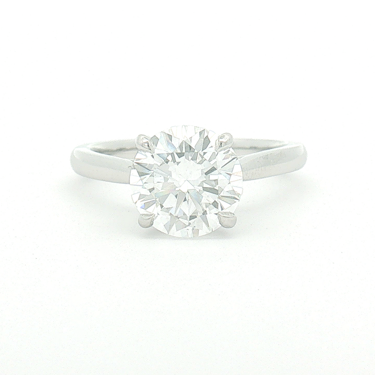Lab Diamond 2.51ct Round Brilliant-cut Engagement Ring