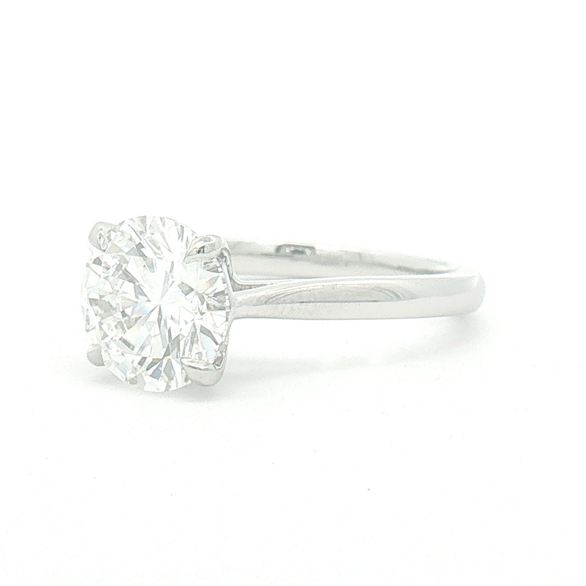 Lab Diamond 2.51ct Round Brilliant-cut Engagement Ring