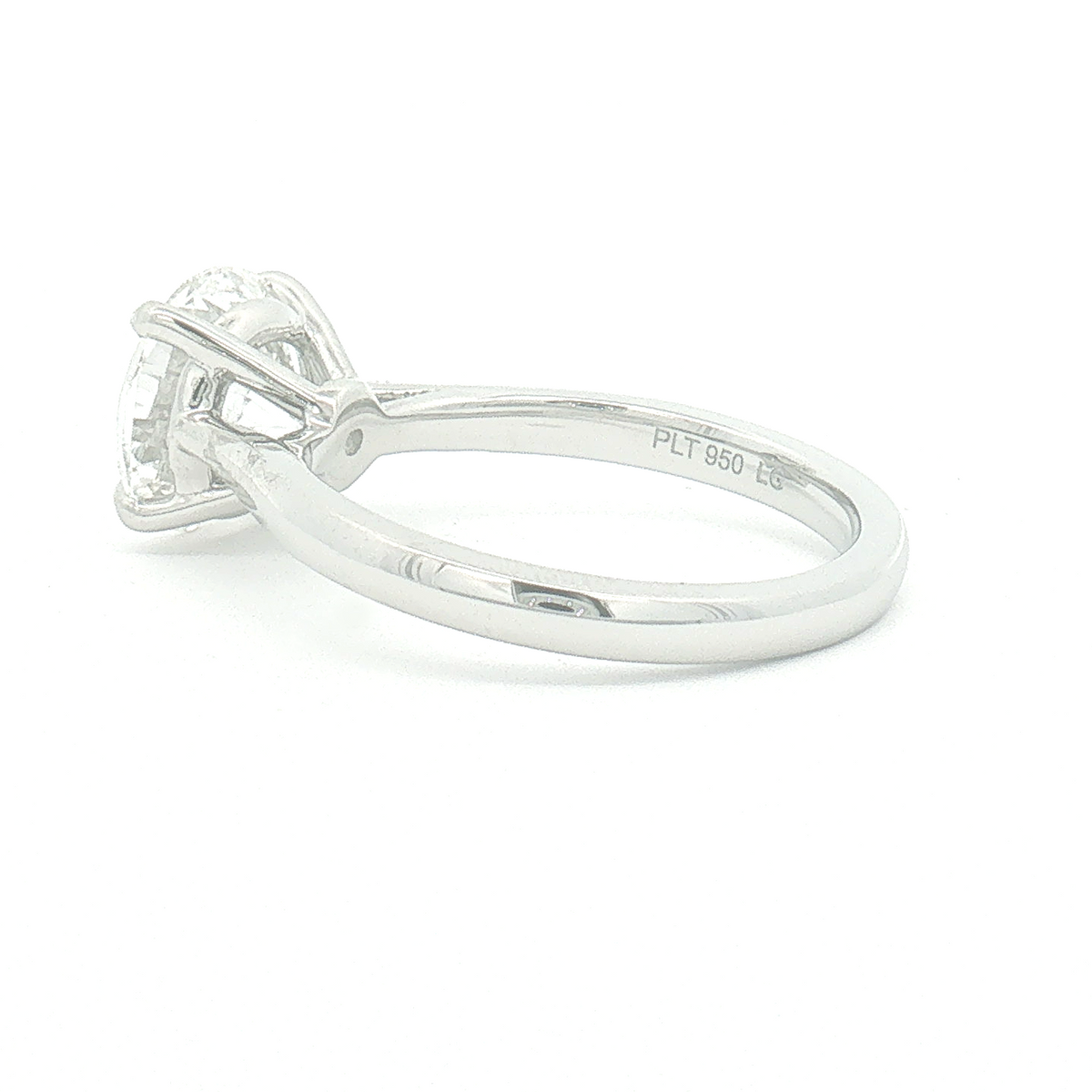 Lab Diamond 2.51ct Round Brilliant-cut Engagement Ring