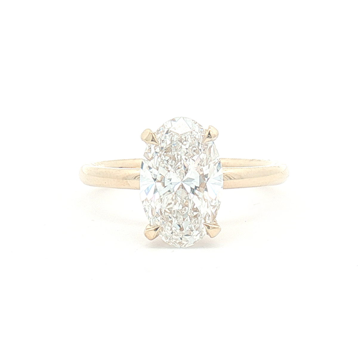 Lab Diamond 2.53ct Oval-cut Solitaire Engagement Ring