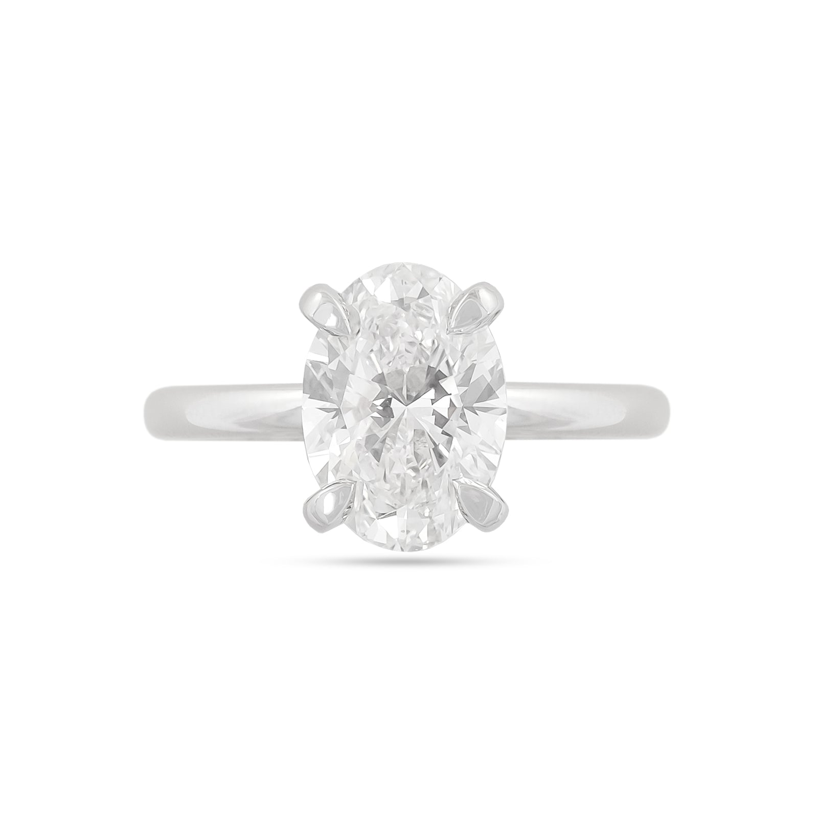 Lab Diamond 2.56ct Oval-Cut Engagement Ring 