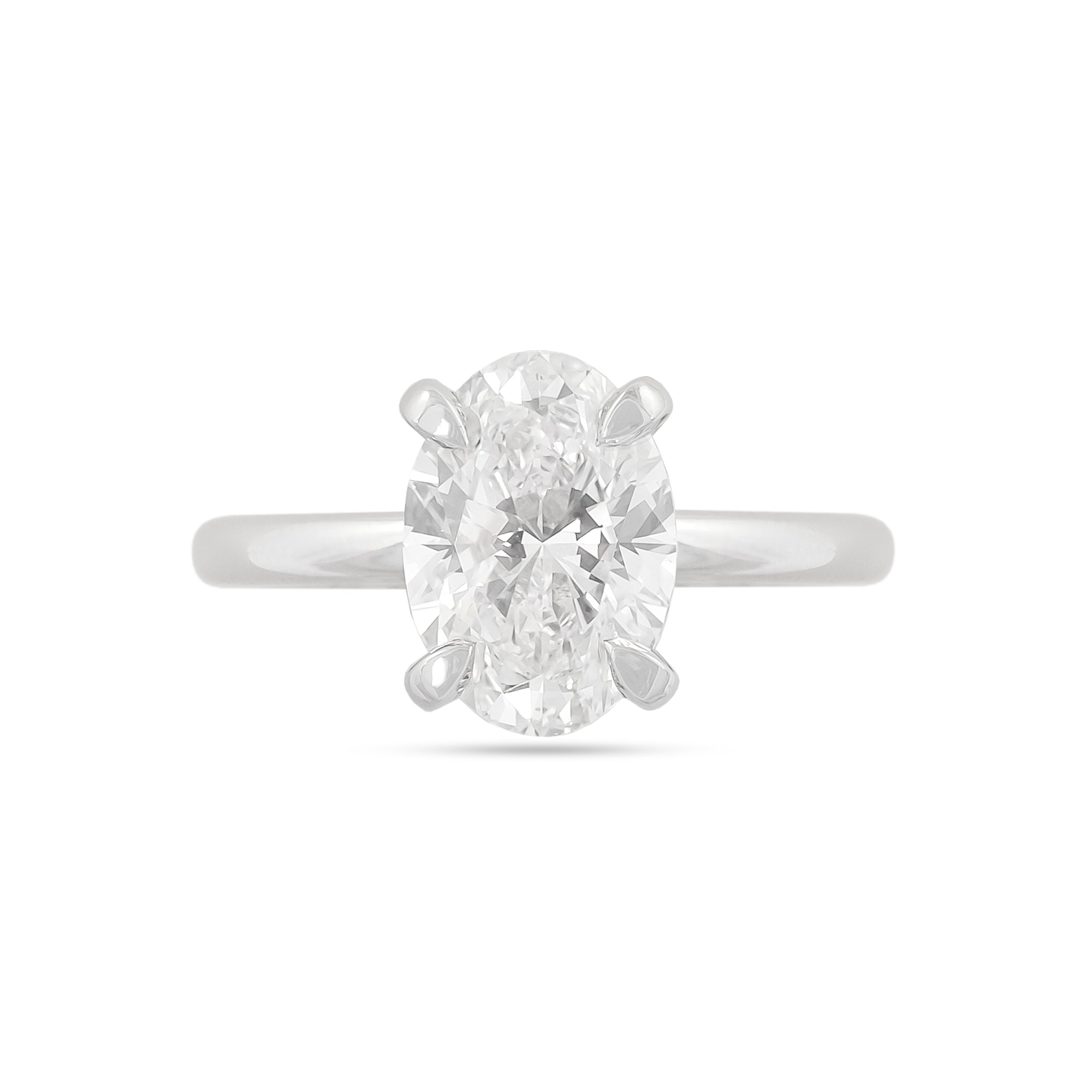 Lab Diamond 2.56ct Oval-Cut Engagement Ring 