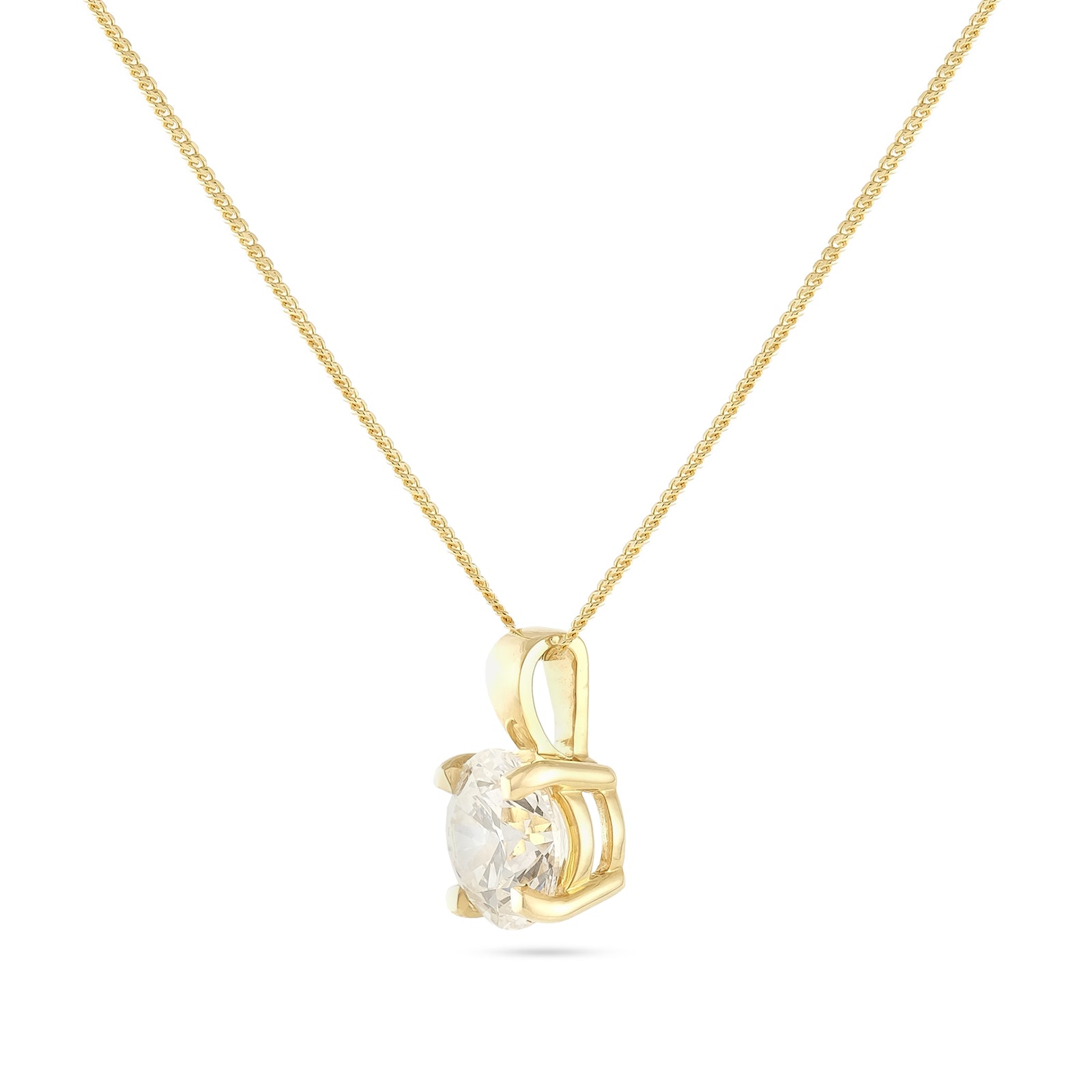 Lab Diamond 2.58ct Brilliant-Cut 18ct Yellow Gold Pendant