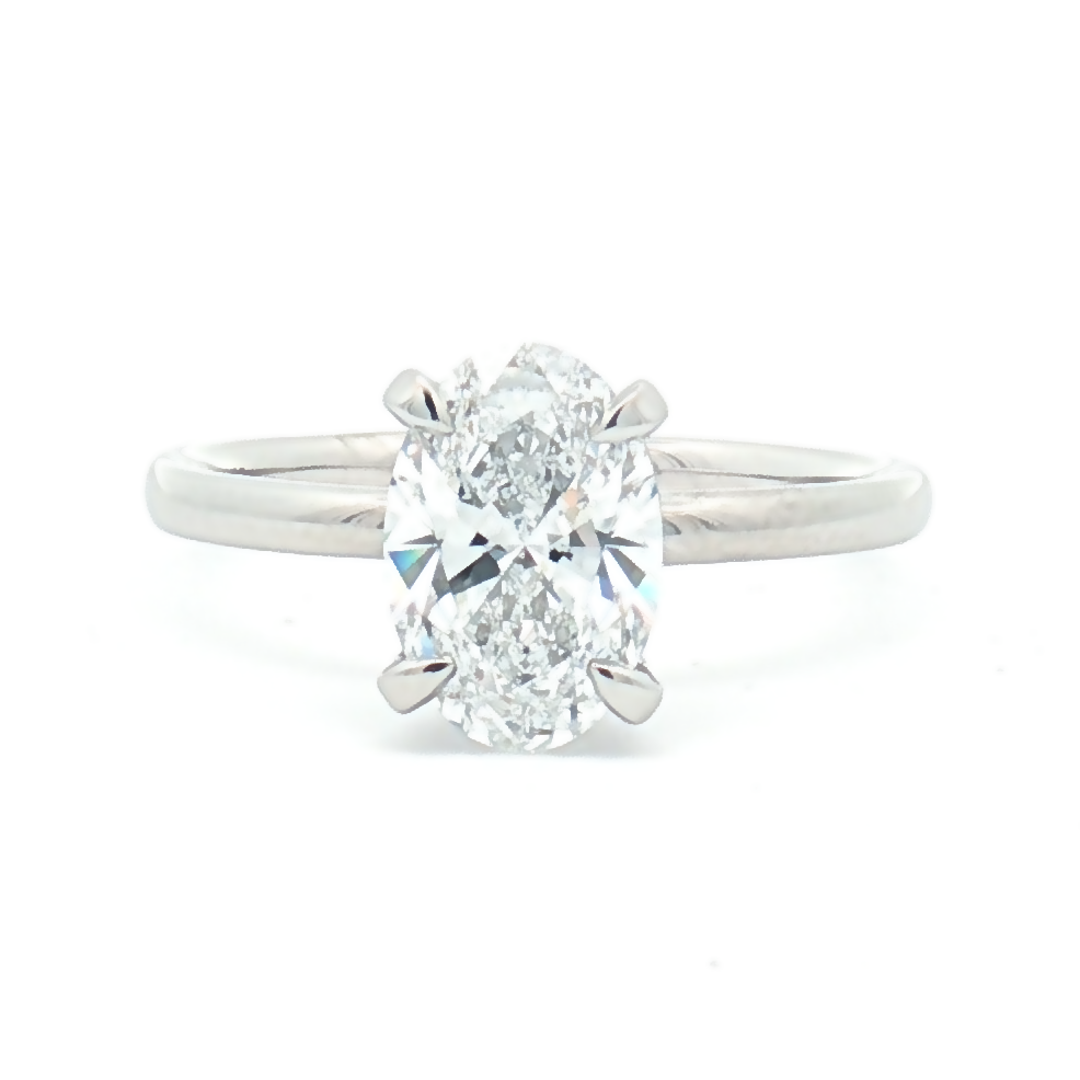 Lab Diamond 2.71ct Oval-cut Engagement Ring
