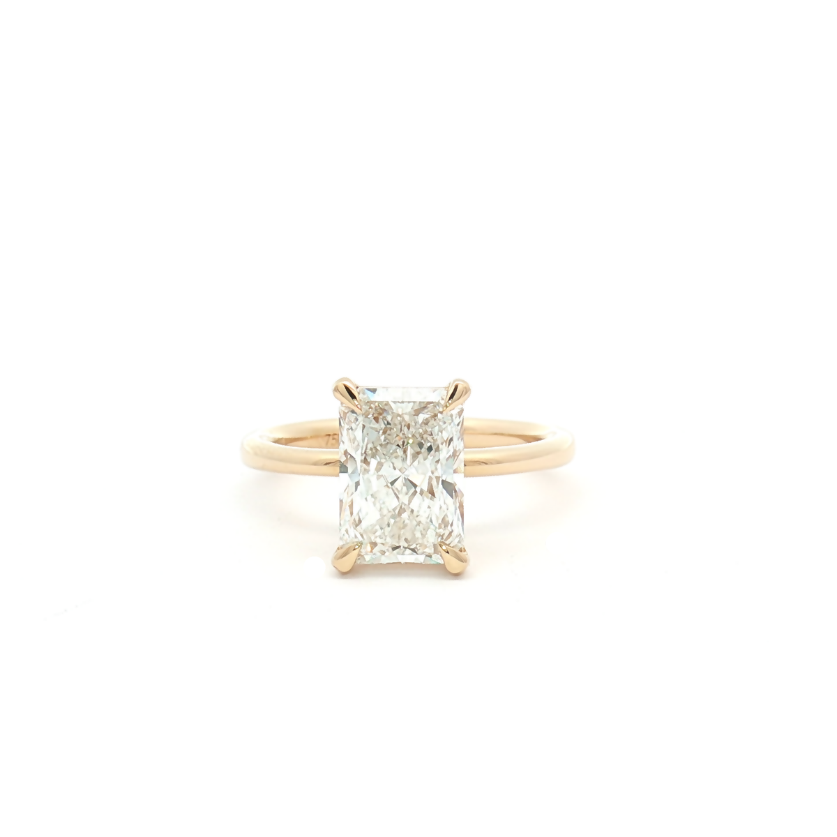 Lab Diamond 2.83ct Radiant-cut Engagement Ring