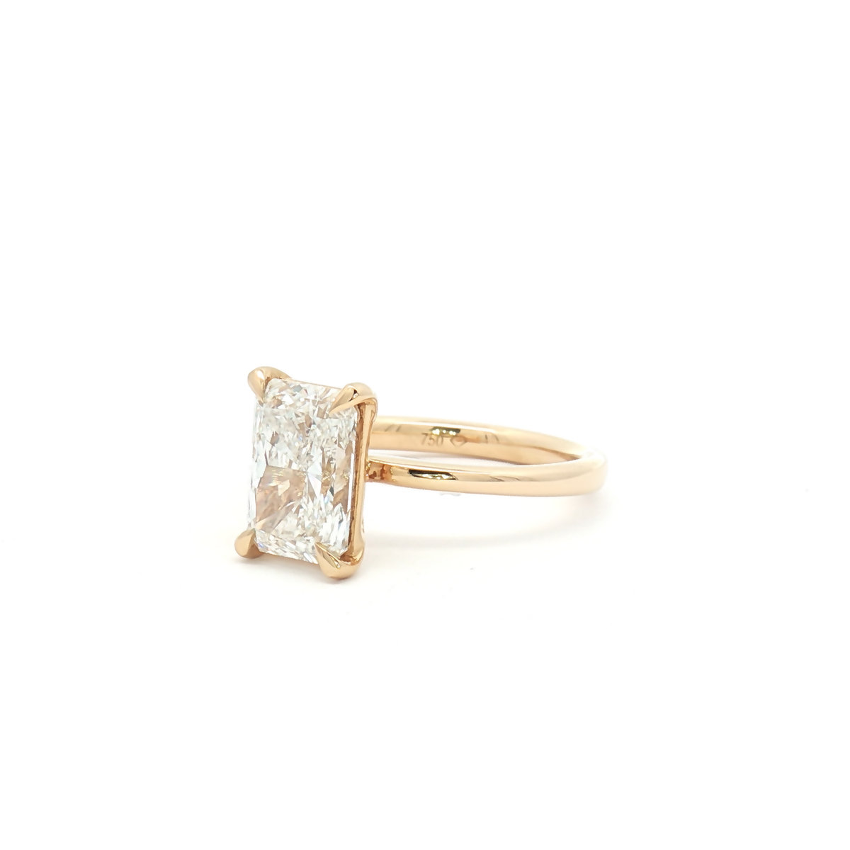 Lab Diamond 2.83ct Radiant-cut Engagement Ring