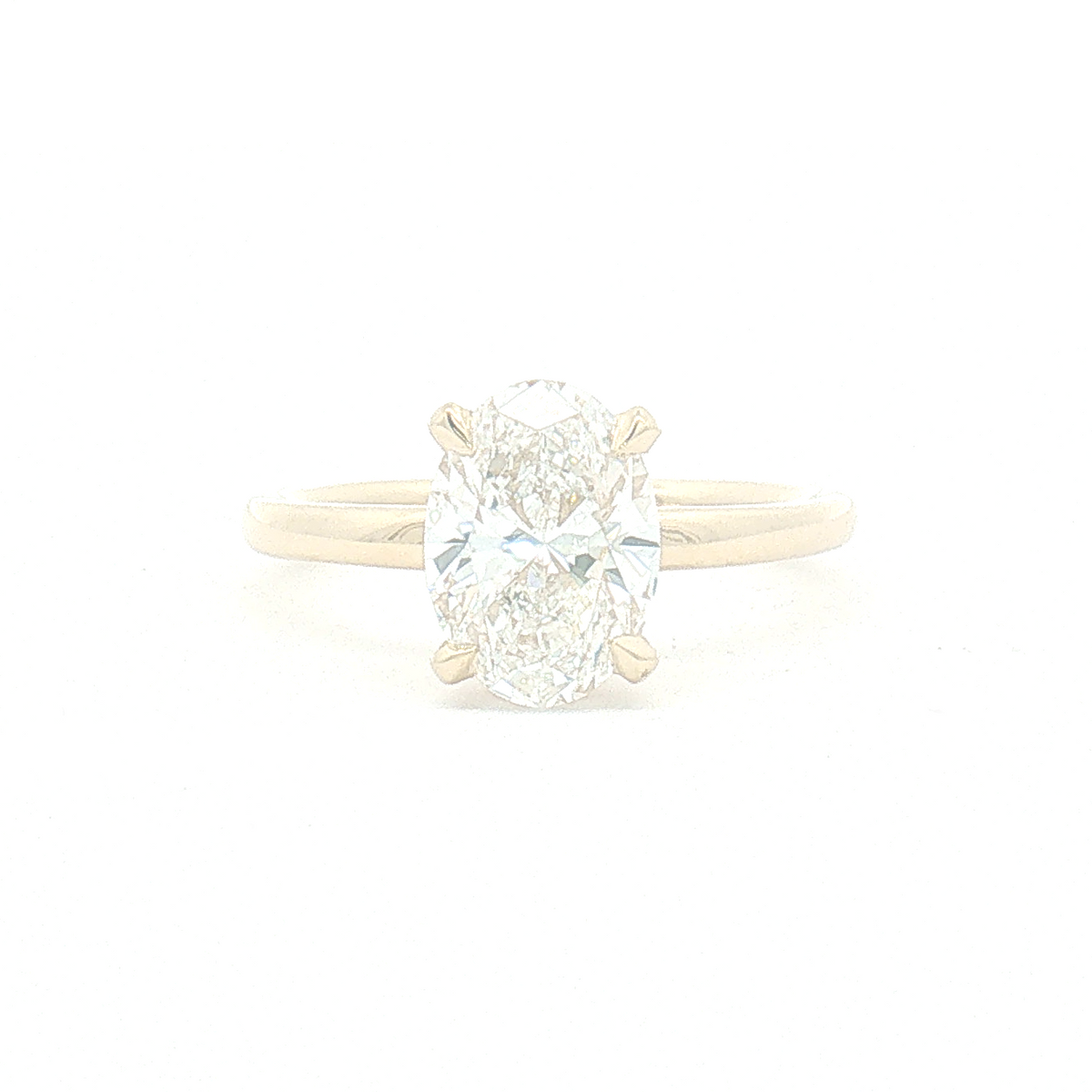 Lab Diamond 2ct Oval-cut Solitaire Engagement Ring