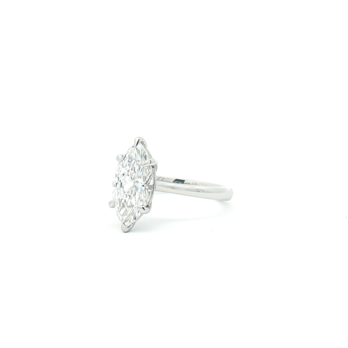 Lab Diamond 3.01ct Marquise-cut Engagement Ring