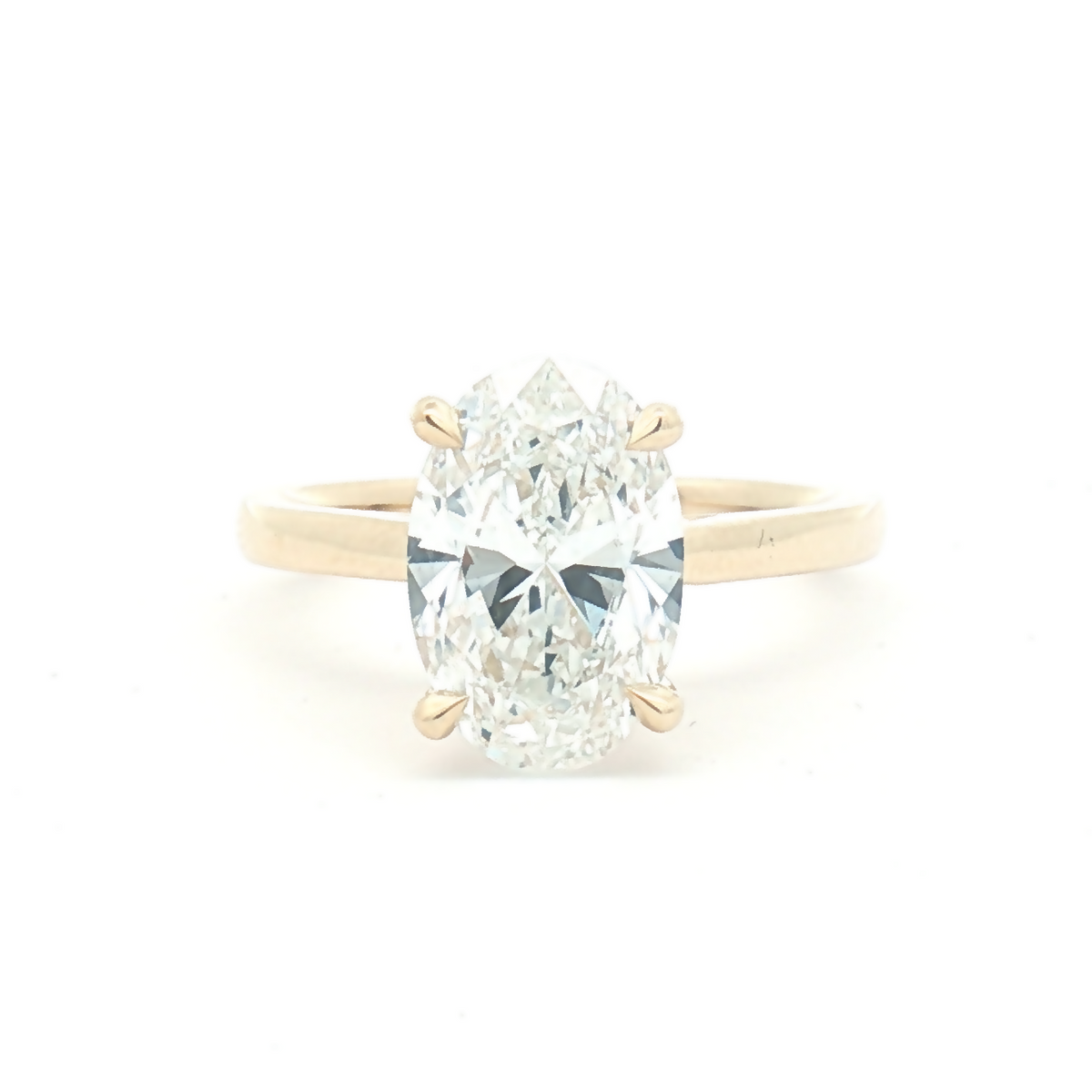 Lab Diamond 3.03ct Oval-cut Engagement Ring