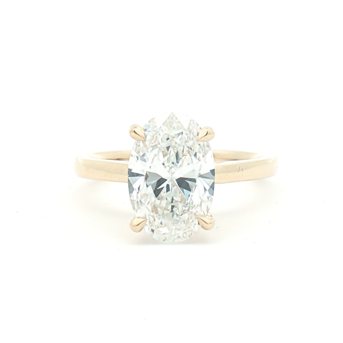 Lab Diamond 3.03ct Oval-cut Engagement Ring