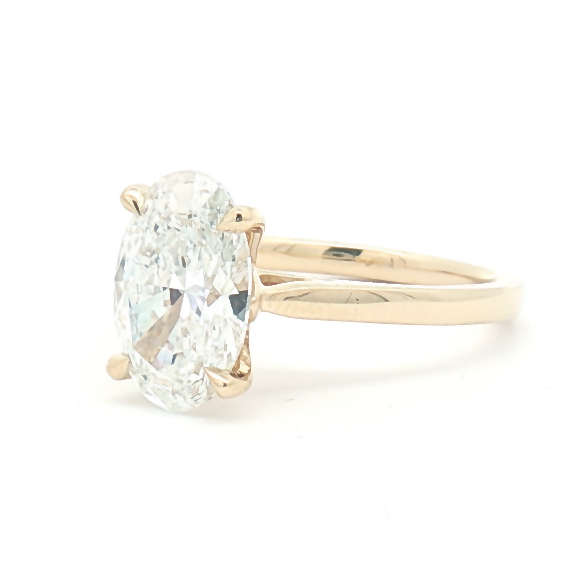 Lab Diamond 3.03ct Oval-cut Engagement Ring