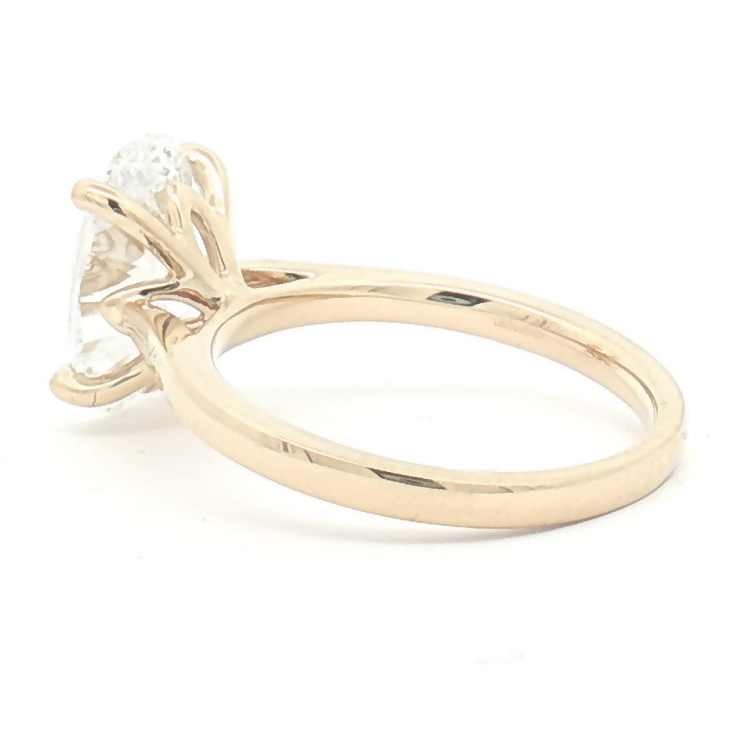 Lab Diamond 3.03ct Oval-cut Engagement Ring