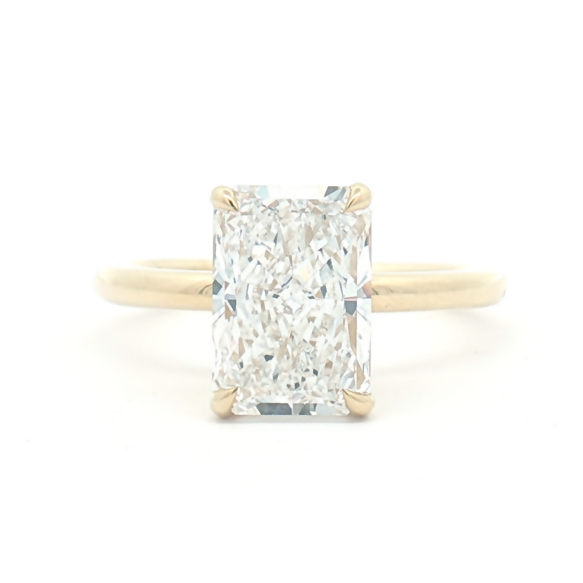 Lab Diamond 3.04ct Radiant-cut Engagement Ring