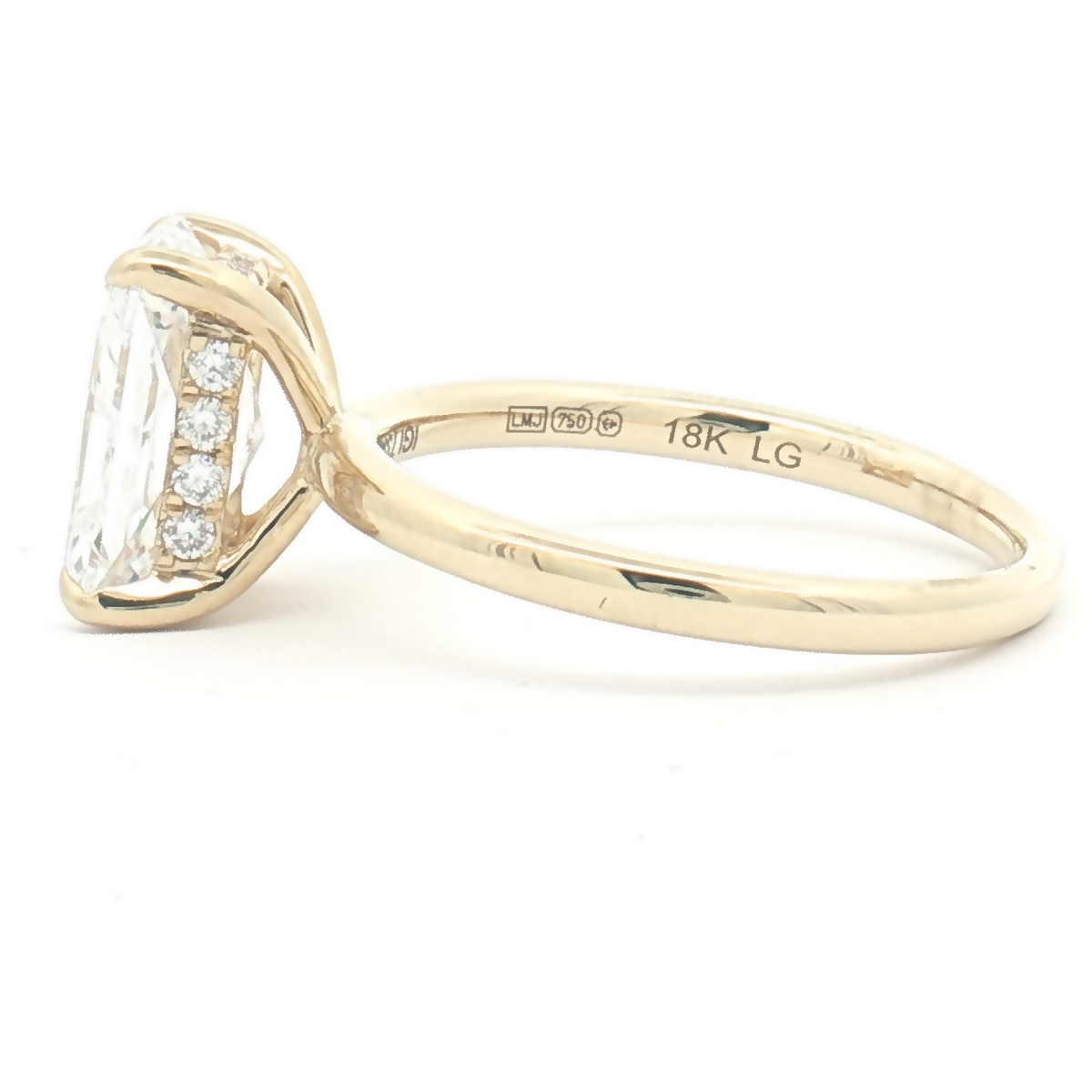 Lab Diamond 3.04ct Radiant-cut Engagement Ring