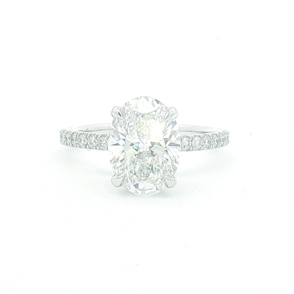 Lab Diamond 3.40ct Oval-cut Engagement Ring
