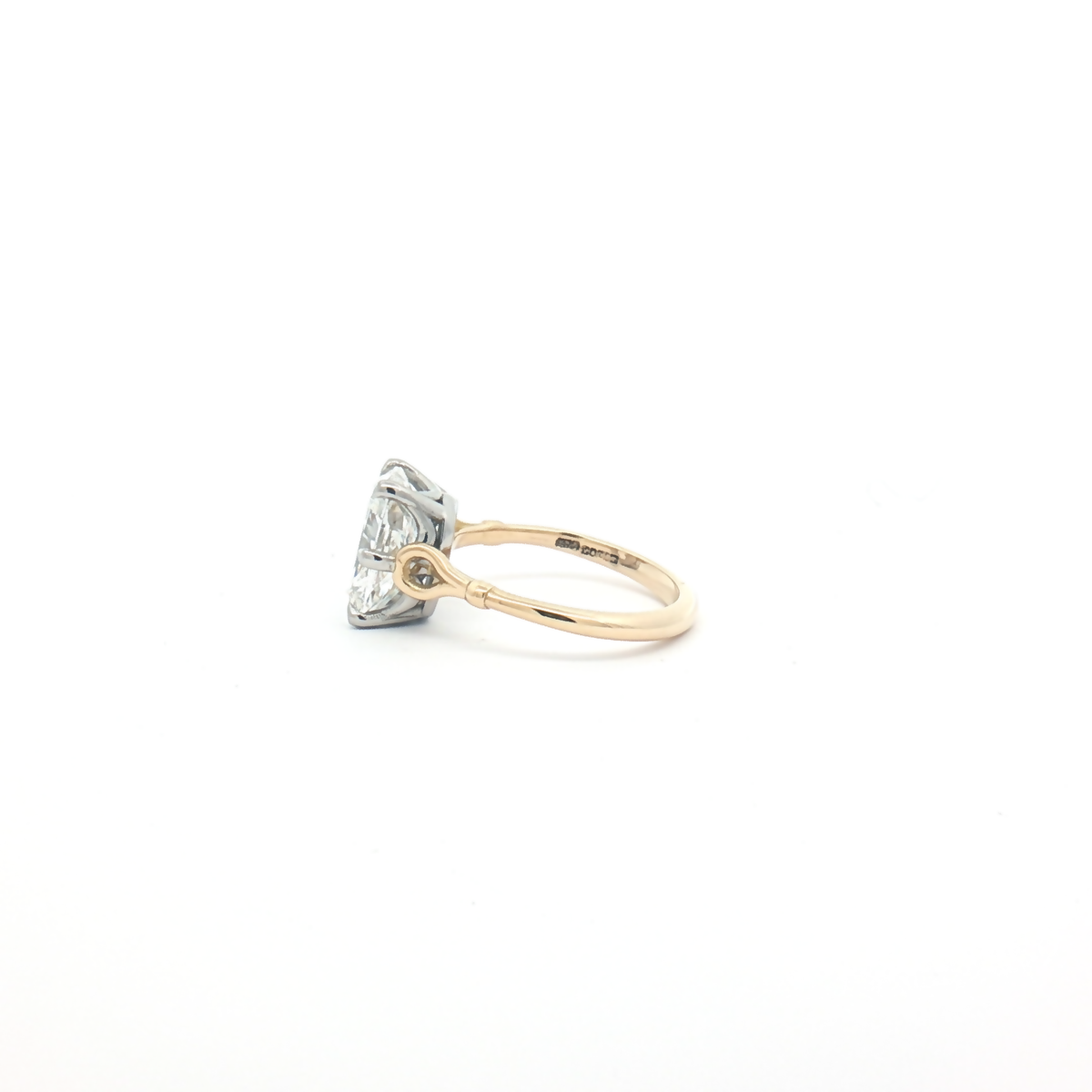 Lab Diamond 3.44ct Elongated Cushion-cut Engagement Ring