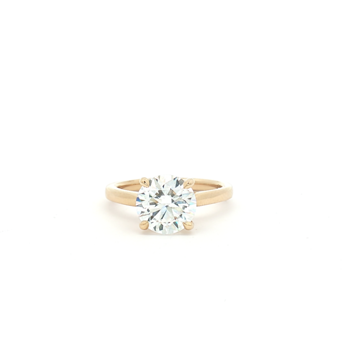 Lab Grown 2.56ct Brilliant-Cut Round Engagement Ring